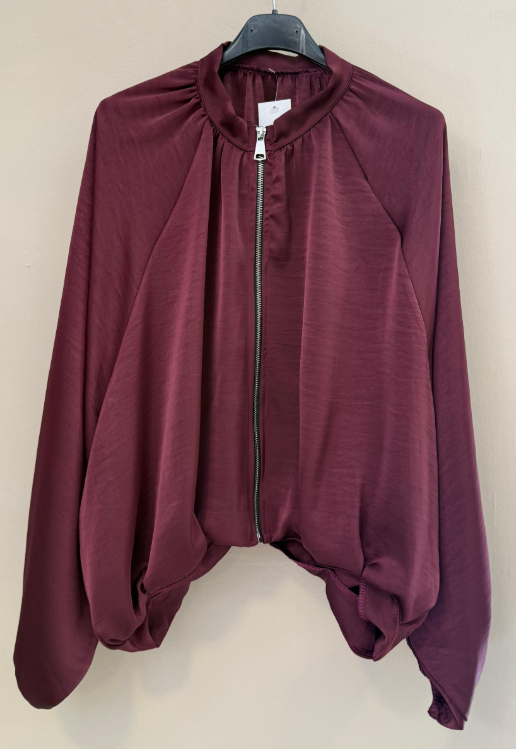 Bomber Satinada Cremallera