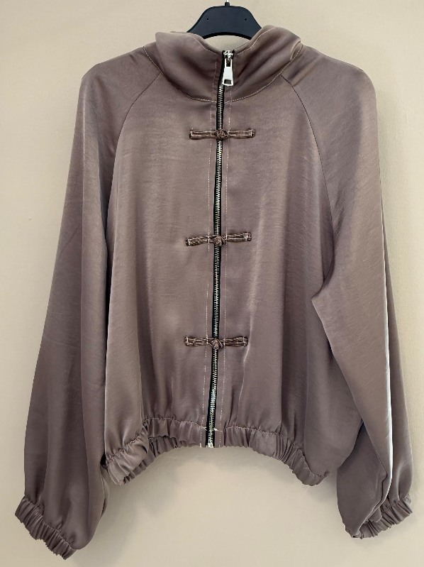 Chaqueta Bomber Satinada Oriental