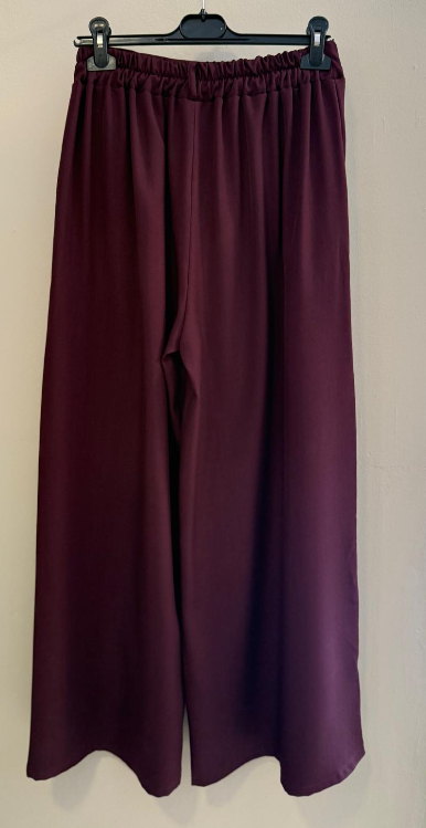 Pantalón  Palazzo Con Pliegues