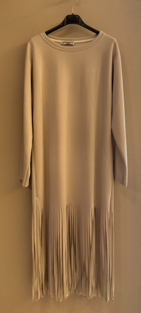 Sudadera Larga con Flecos