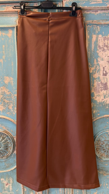 Falda Midi Cruzada Efecto Piel