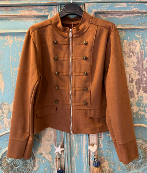 Chaqueta Antelina Estilo Napoleón