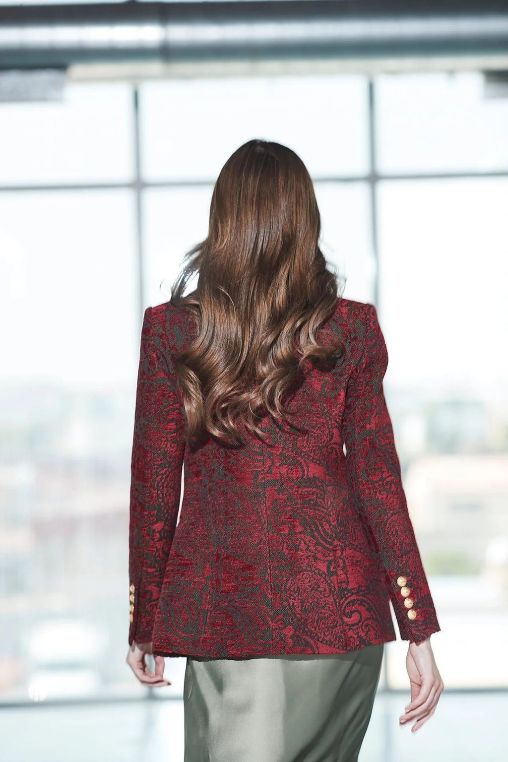 Blazer Jacquard MERLOT SCOTLAND FLOWER “THE EXTREME COLLECTION”