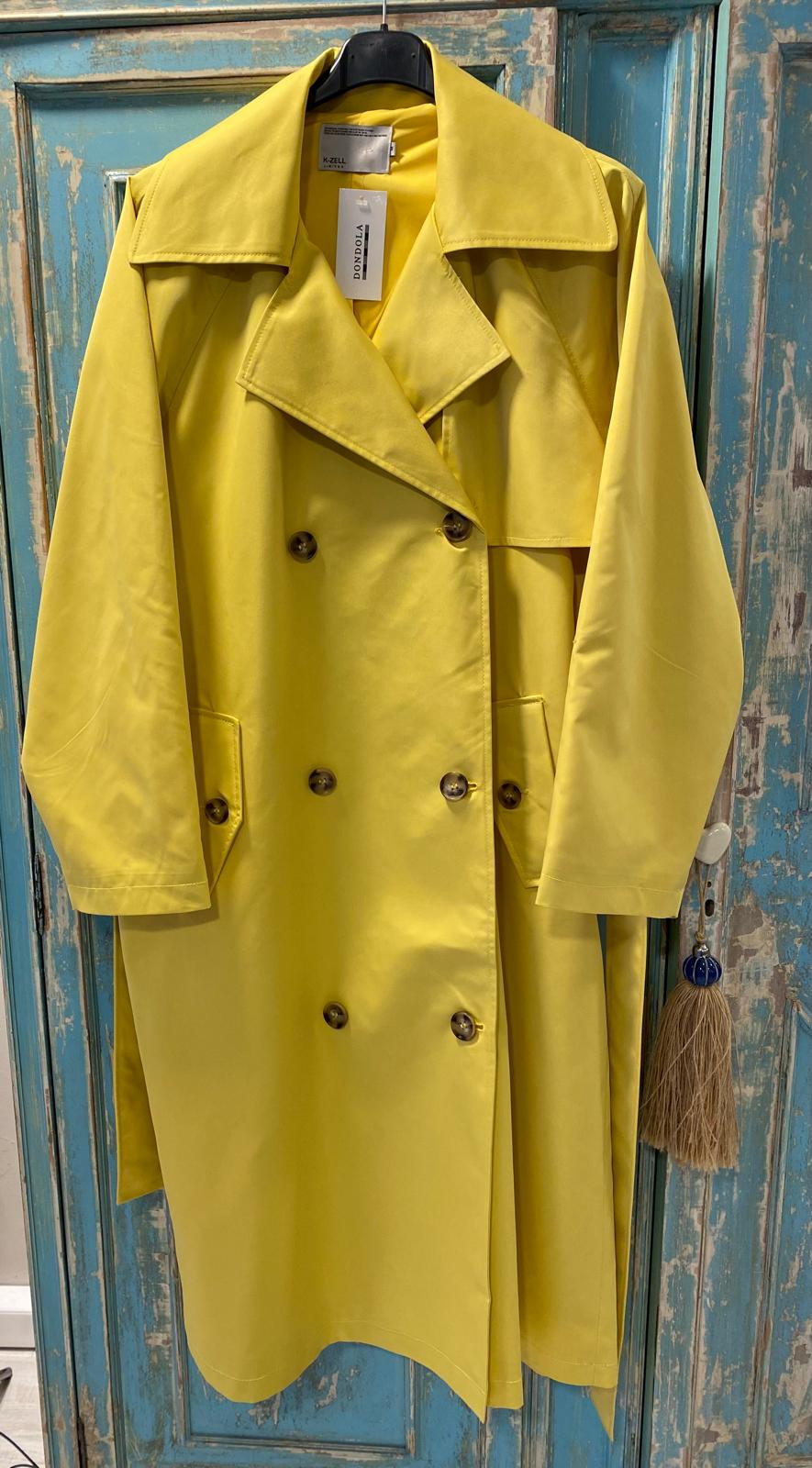 Gabardina mostaza doble botonadura DONDOLA