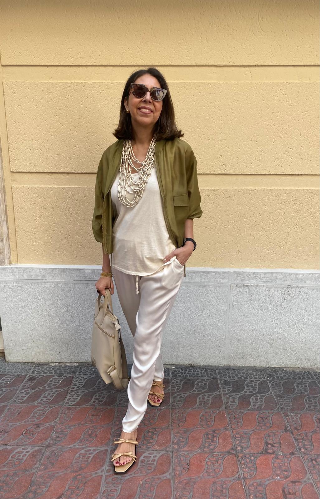 Pantalón satinado elástico cintura DONDOLA