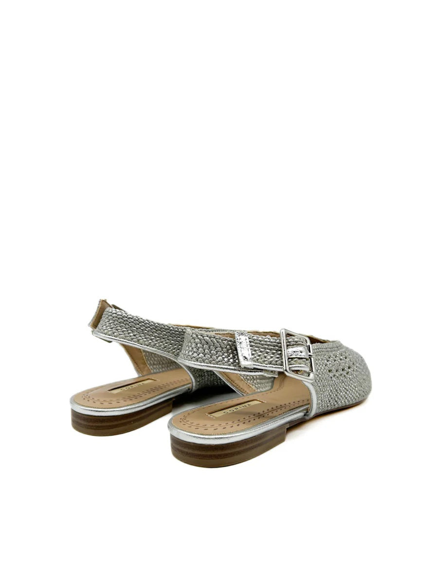 Babucha destalonada plata tejido estilo crochet DONDOLA