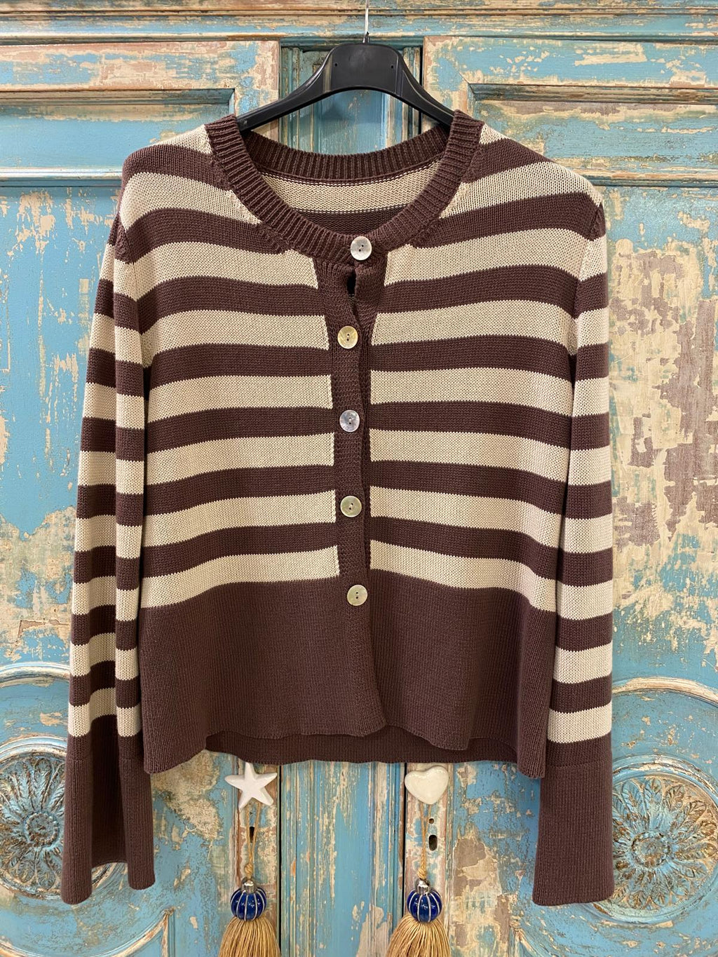 Chaqueta rayas manga ligeramente acampanada DONDOLA