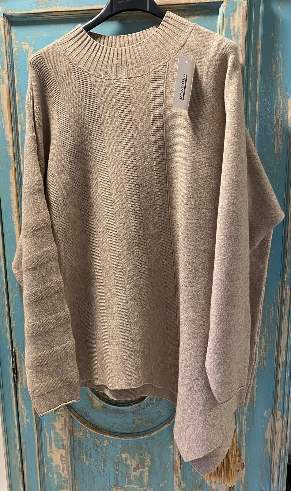 Jersey ancho bajo desigual detalle dibujo estriado DONDOLA