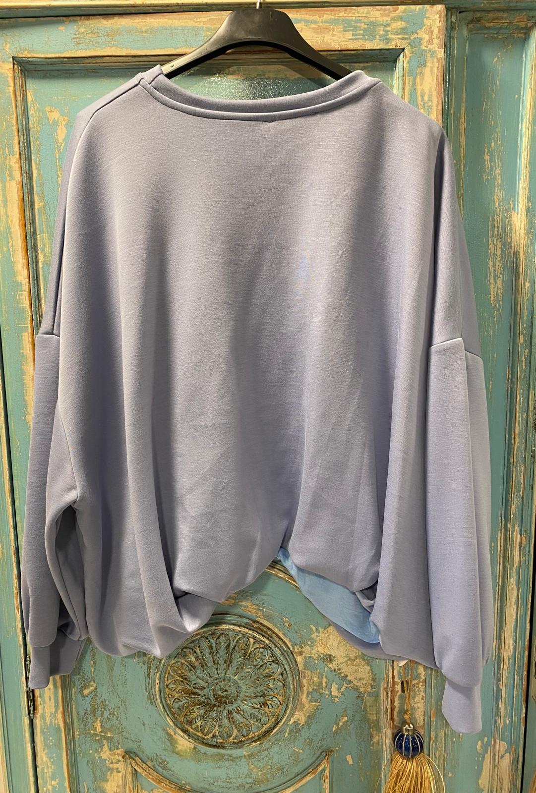 Sudadera corta globo tejido suave DONDOLA