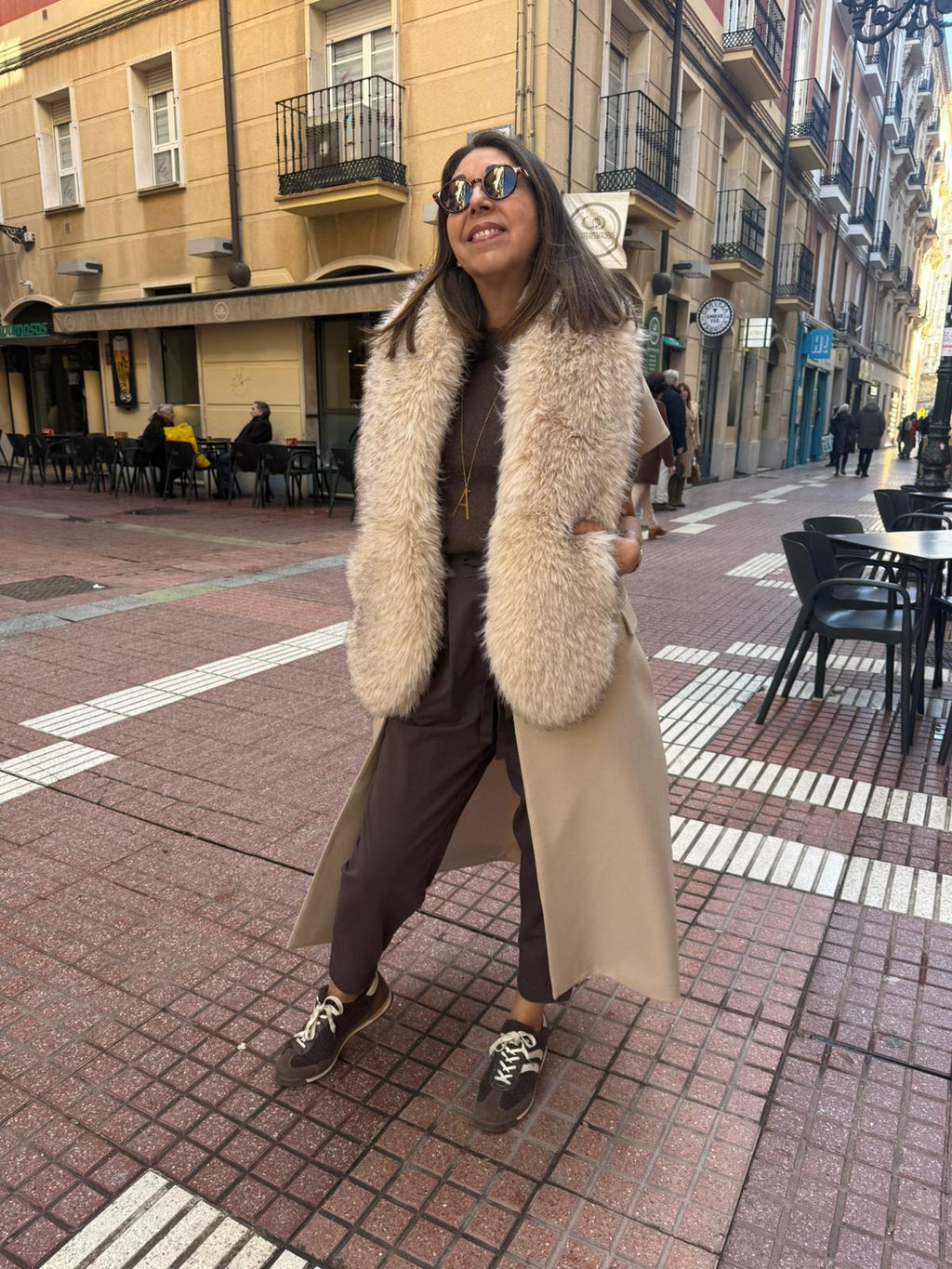 Estola Pelo Zorro Natural - Lujo y Glamour Alex Max