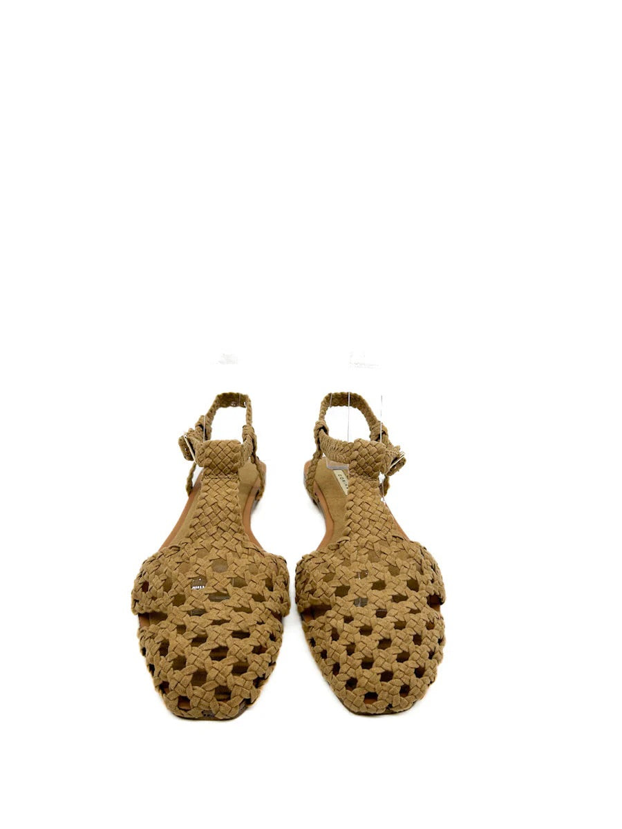 Cangrejera camel destalonada estilo trenzado CORINA