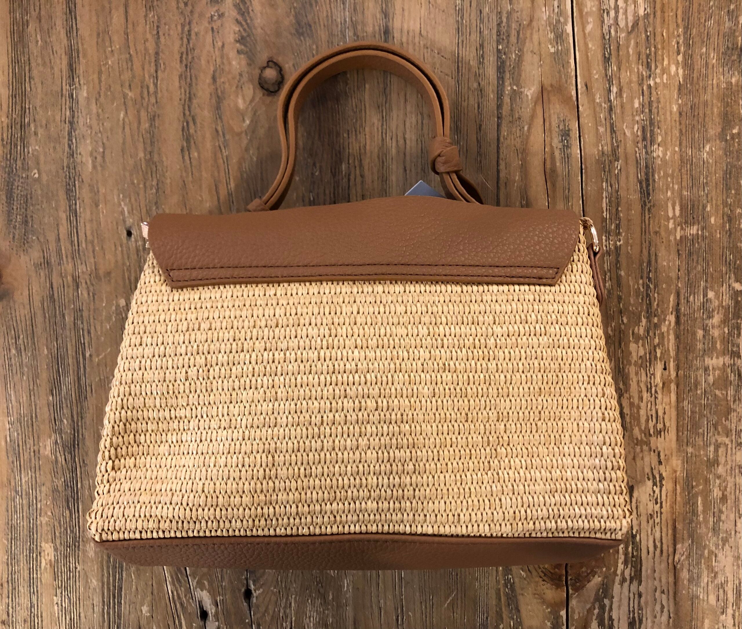 Bolso combinado rafia y polipiel DONDOLA