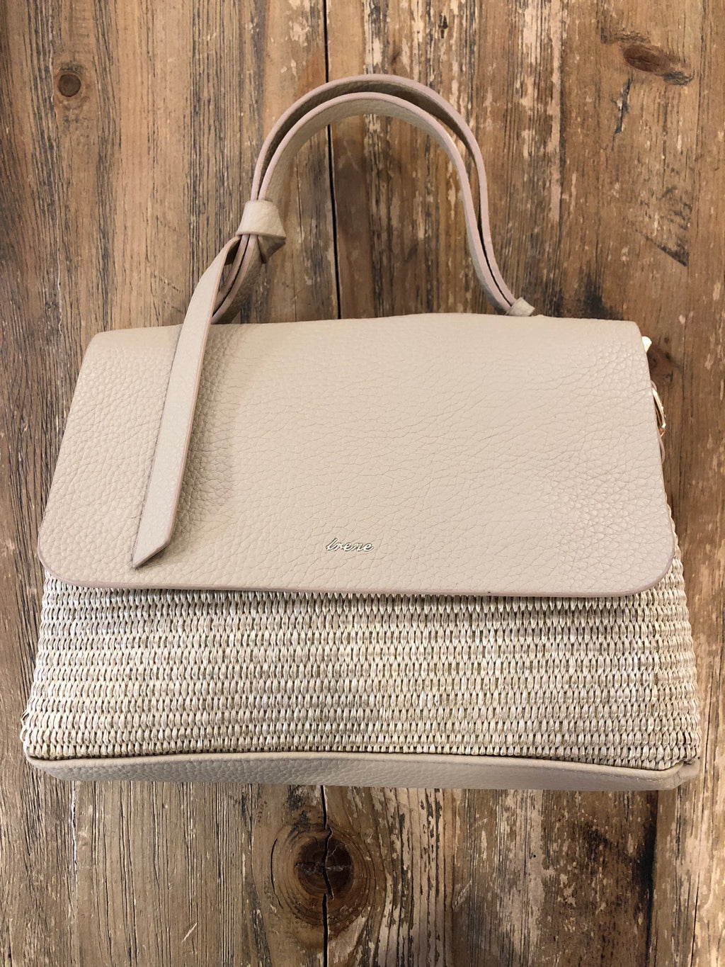 Bolso combinado rafia y polipiel DONDOLA