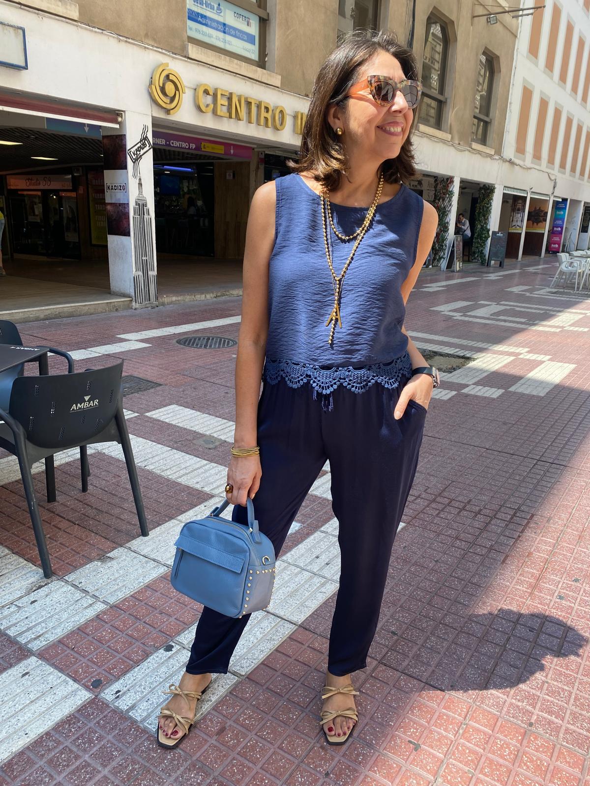 Pantalón satinado elástico cintura DONDOLA