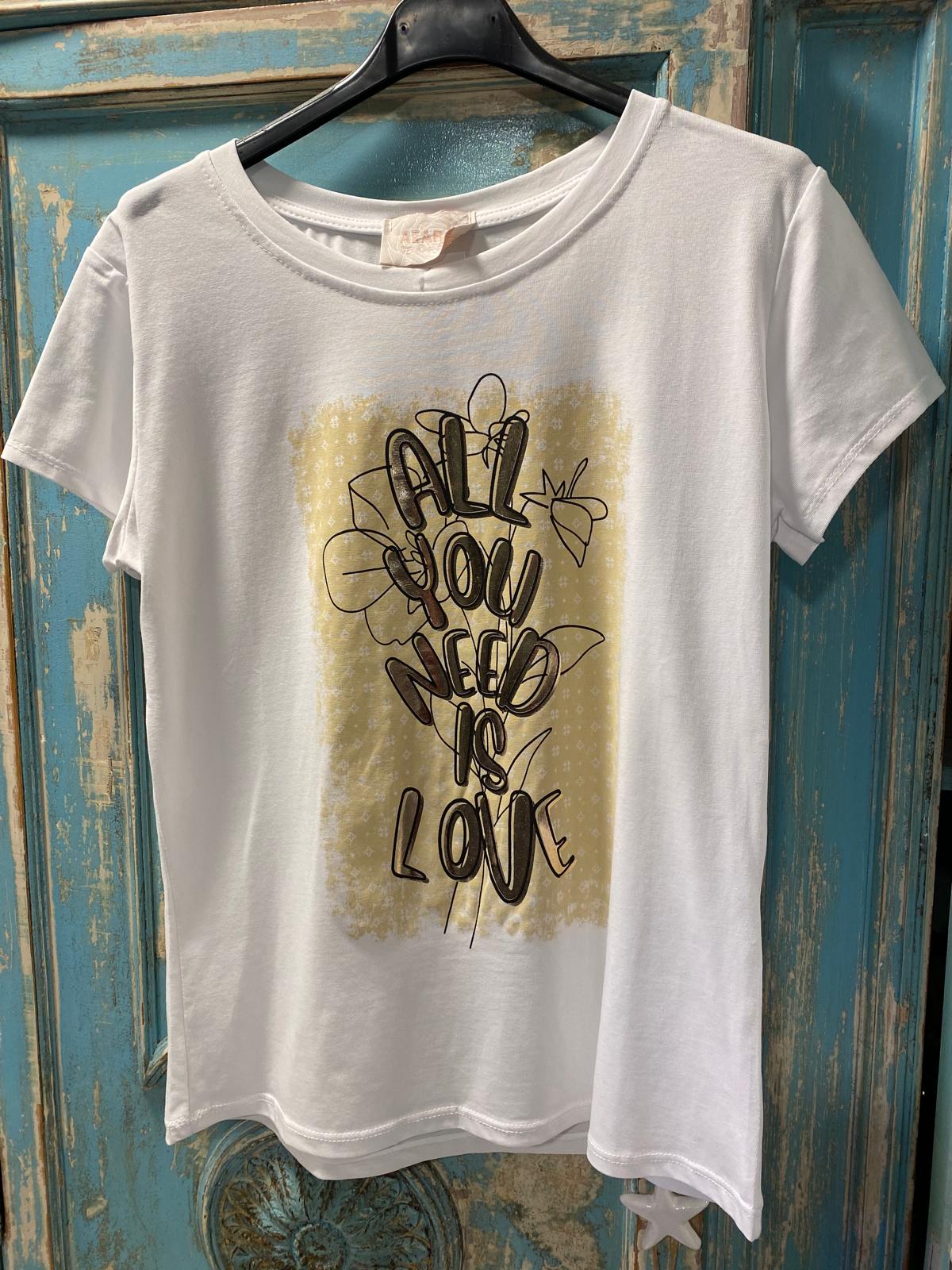 Camiseta algodón “All you need is love” DONDOLA