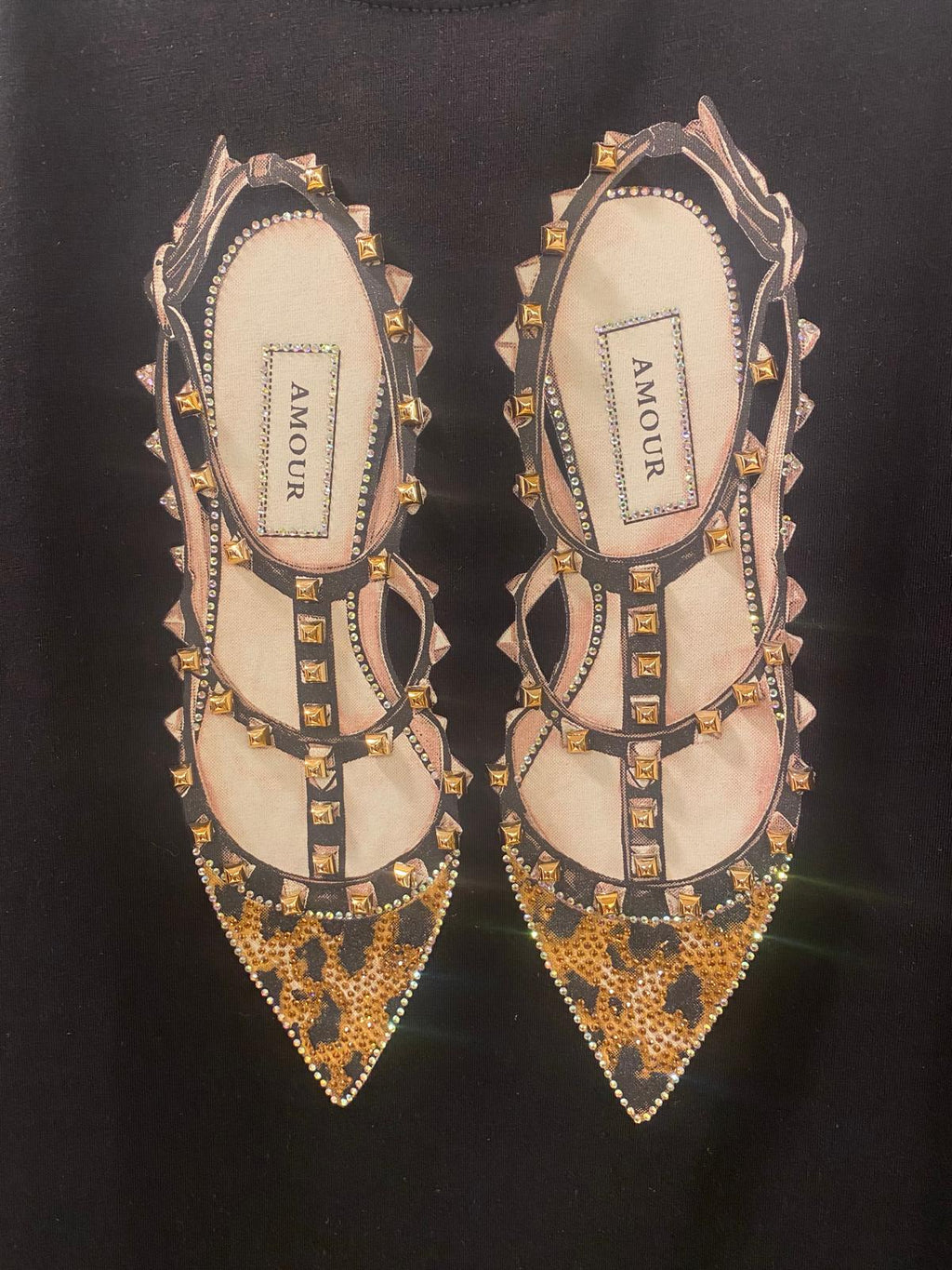 Camiseta algodón zapatos tachuelas DONDOLA