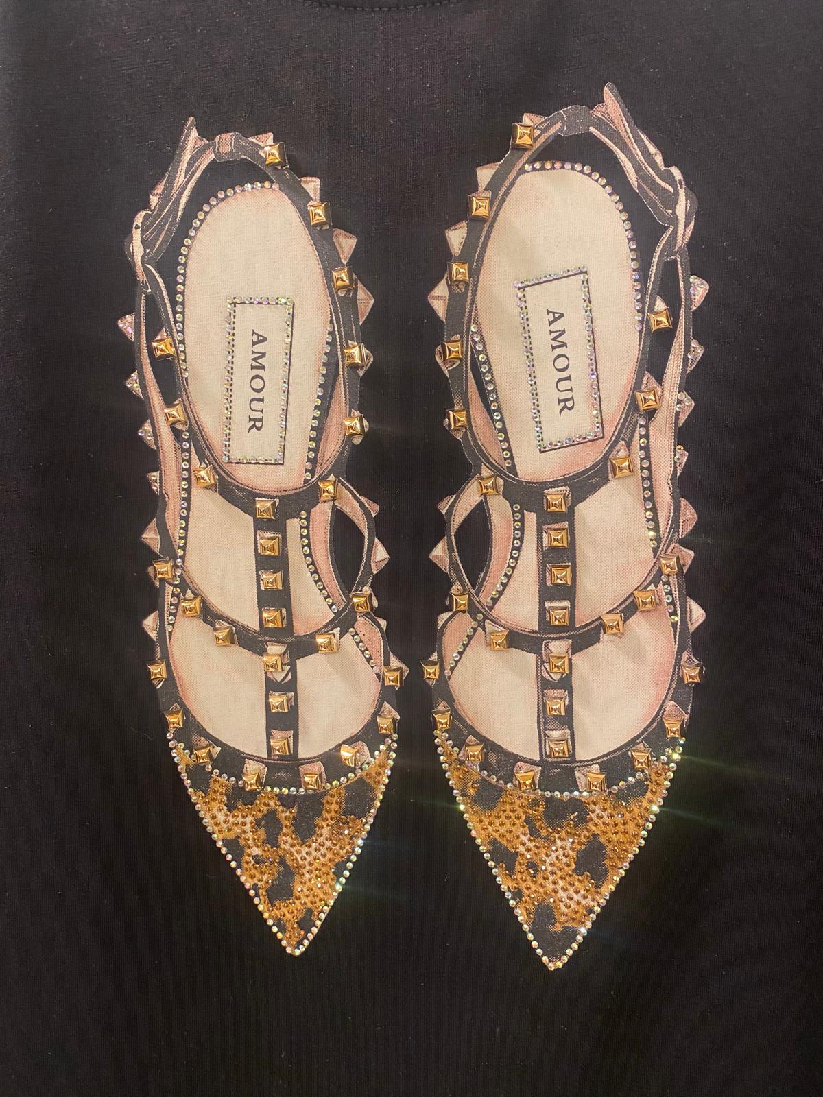 Camiseta algodón zapatos tachuelas DONDOLA