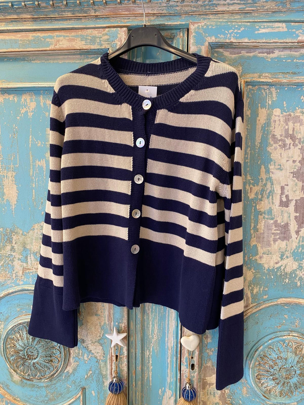 Chaqueta rayas manga ligeramente acampanada DONDOLA