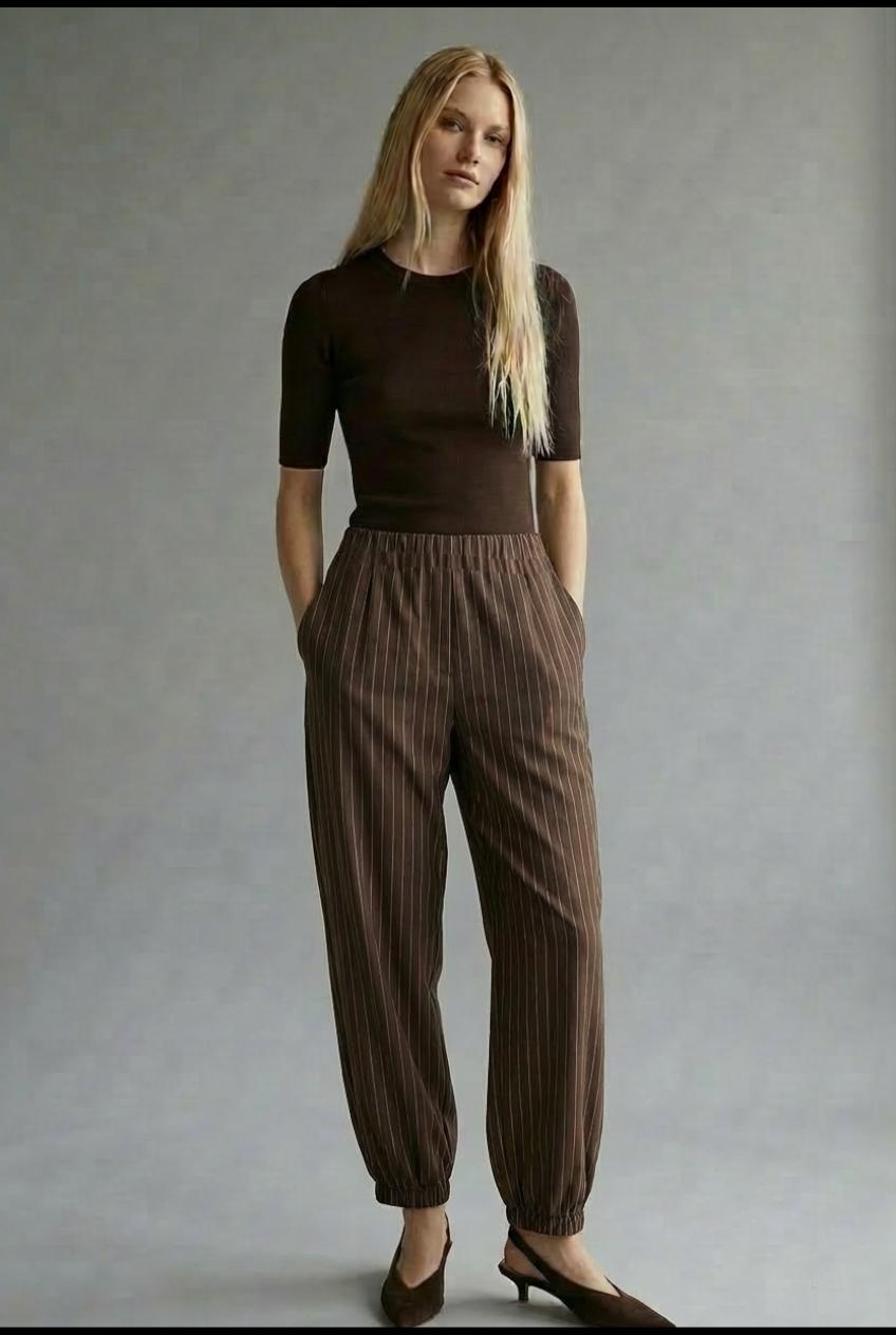 Jogger pinzas con raya diplomática