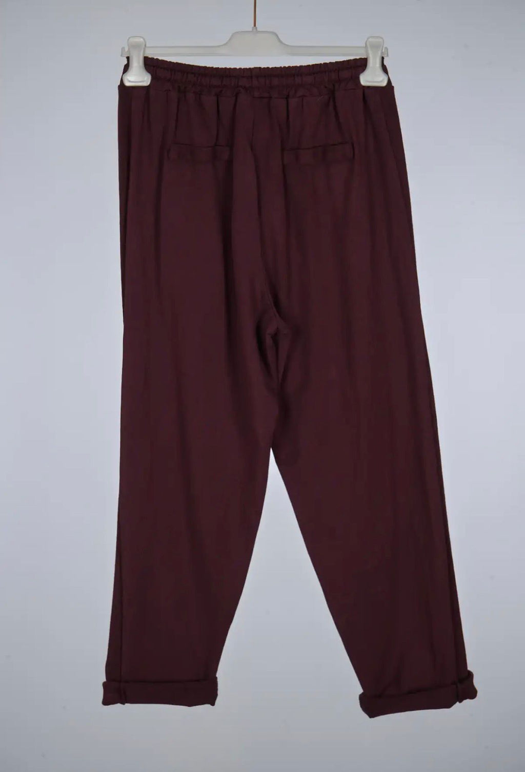 Pantalón Granate Mujer - Algodón Elástico Elegante | Dondola