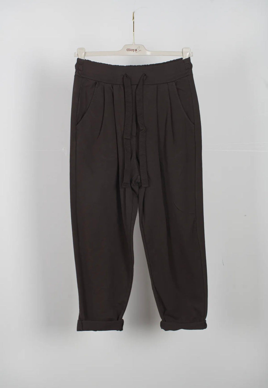 Pantalón Marrón de Pinzas Mujer - Algodón Elástico Premium | Dondola