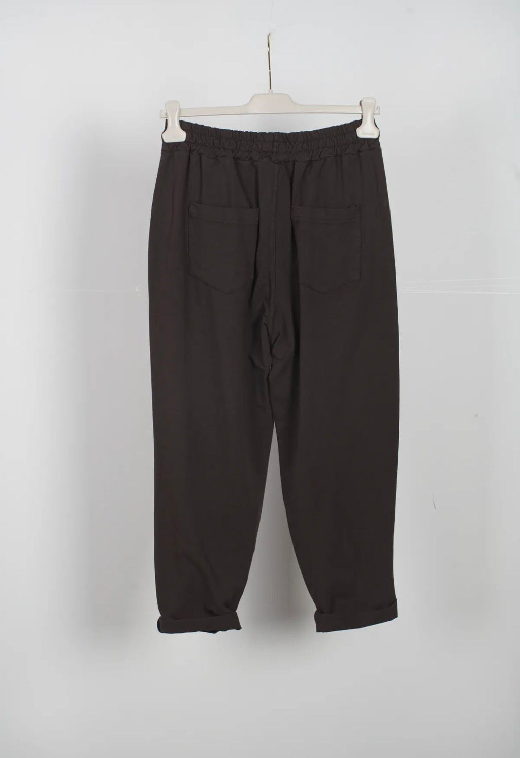 Pantalón Marrón de Pinzas Mujer - Algodón Elástico Premium | Dondola