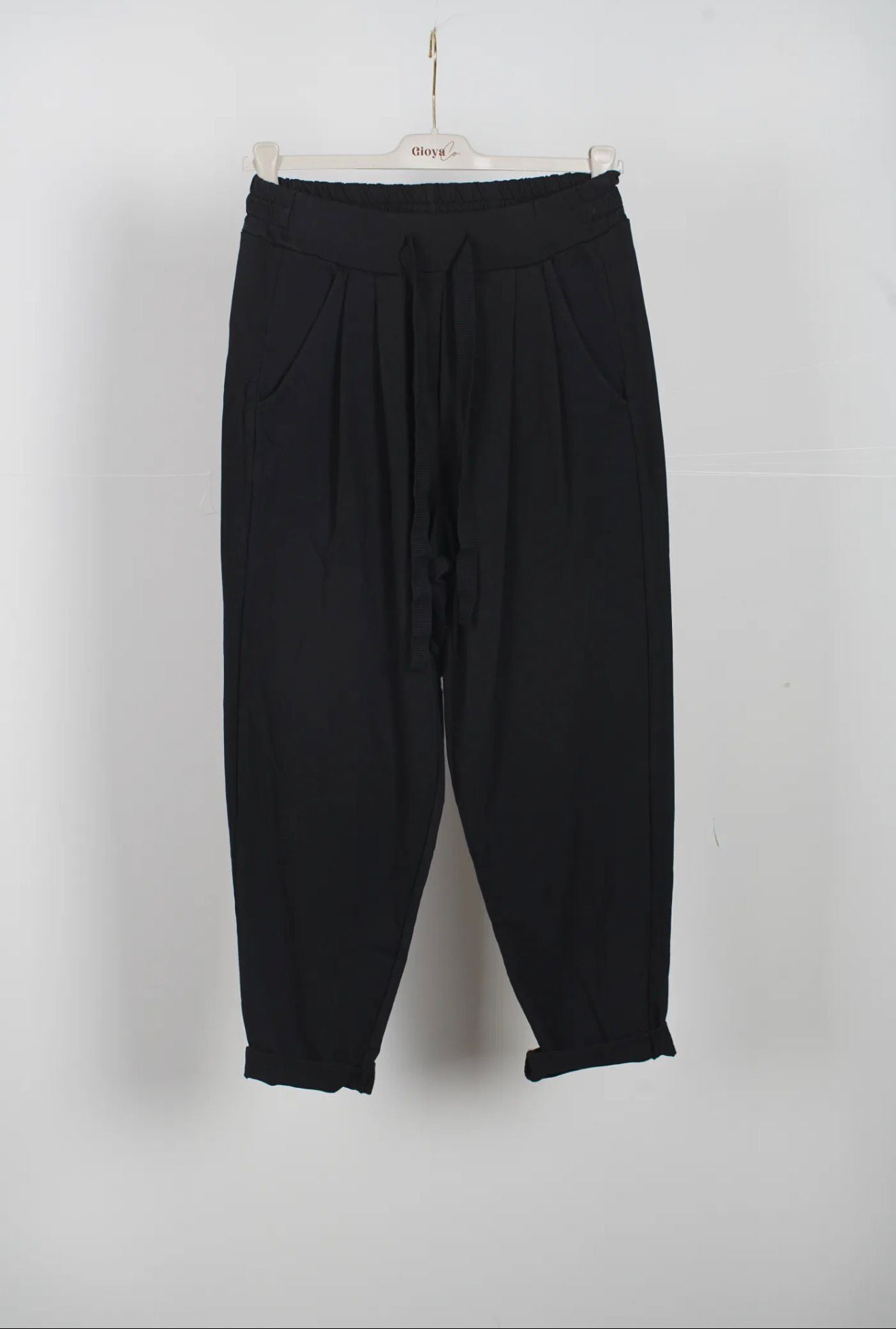 Pantalón Negro de Pinzas Mujer - Algodón Premium Elegante | Dondola