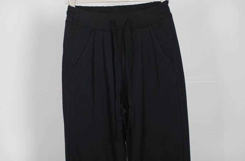 Pantalón Negro de Pinzas Mujer - Algodón Premium Elegante | Dondola