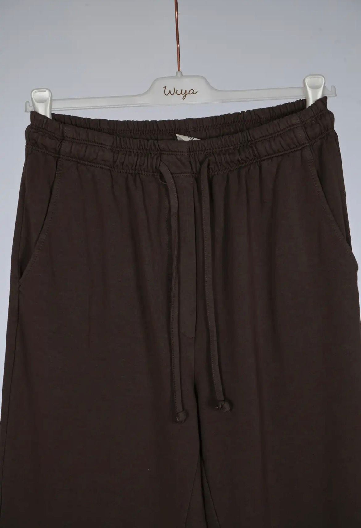 Pantalón Marrón Chocolate Mujer - Algodón Elástico Elegante | Dondola