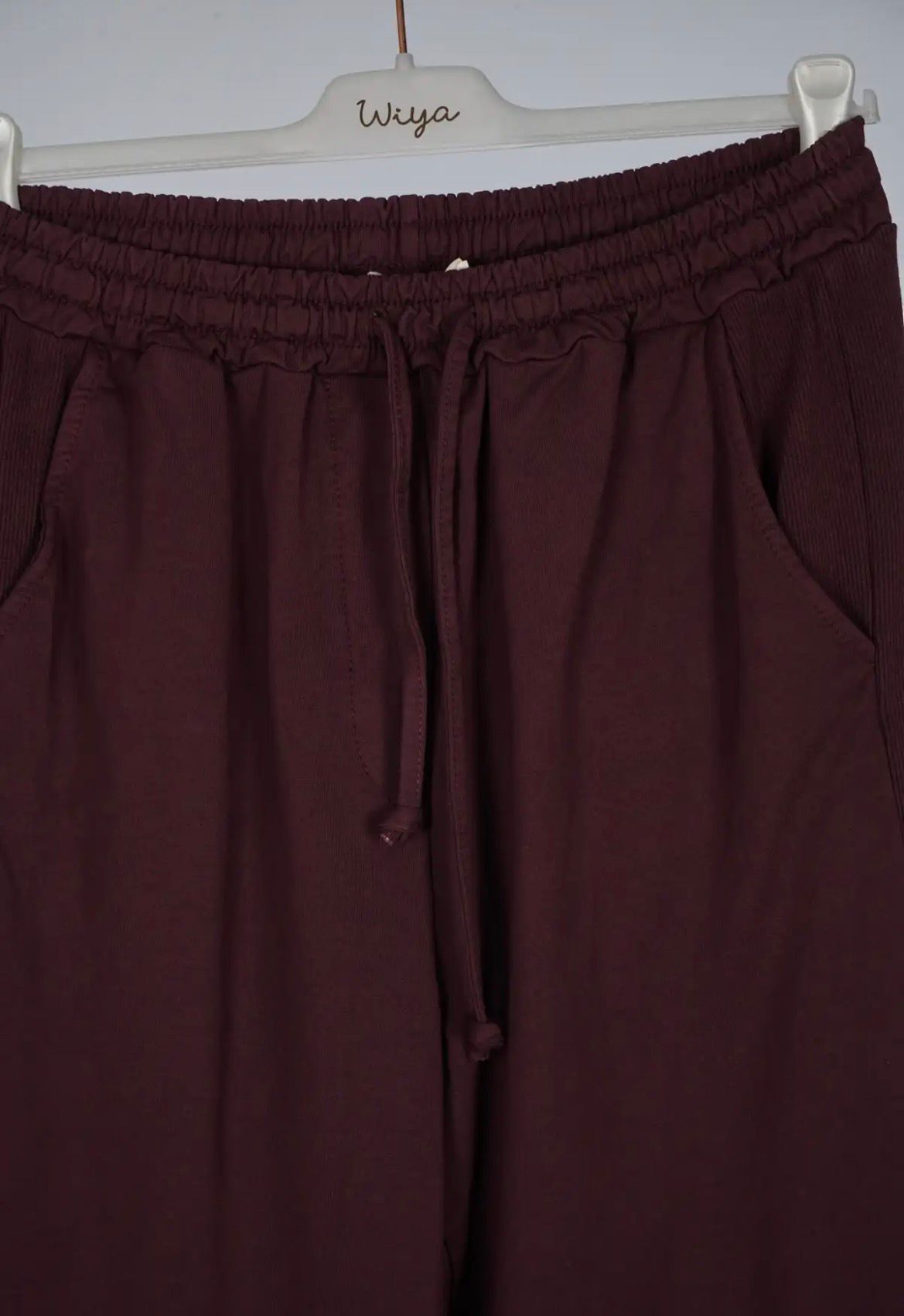 Pantalón Granate Mujer - Algodón Elástico Elegante | Dondola