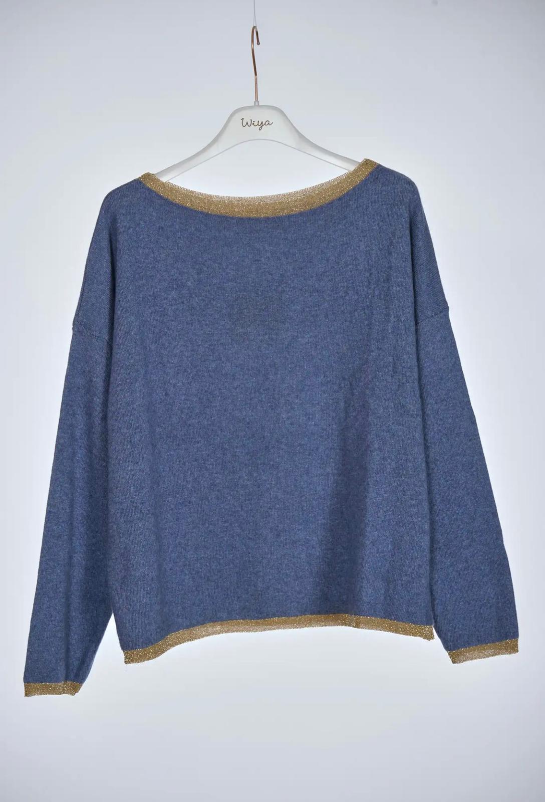 Jersey Punto Azul Mujer - Elegancia Casual | Dondola