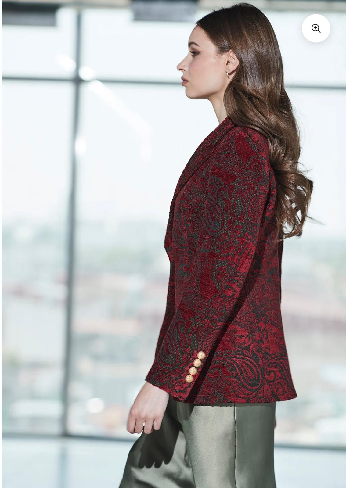 Blazer Jacquard Scotland Flower Dondola Moda