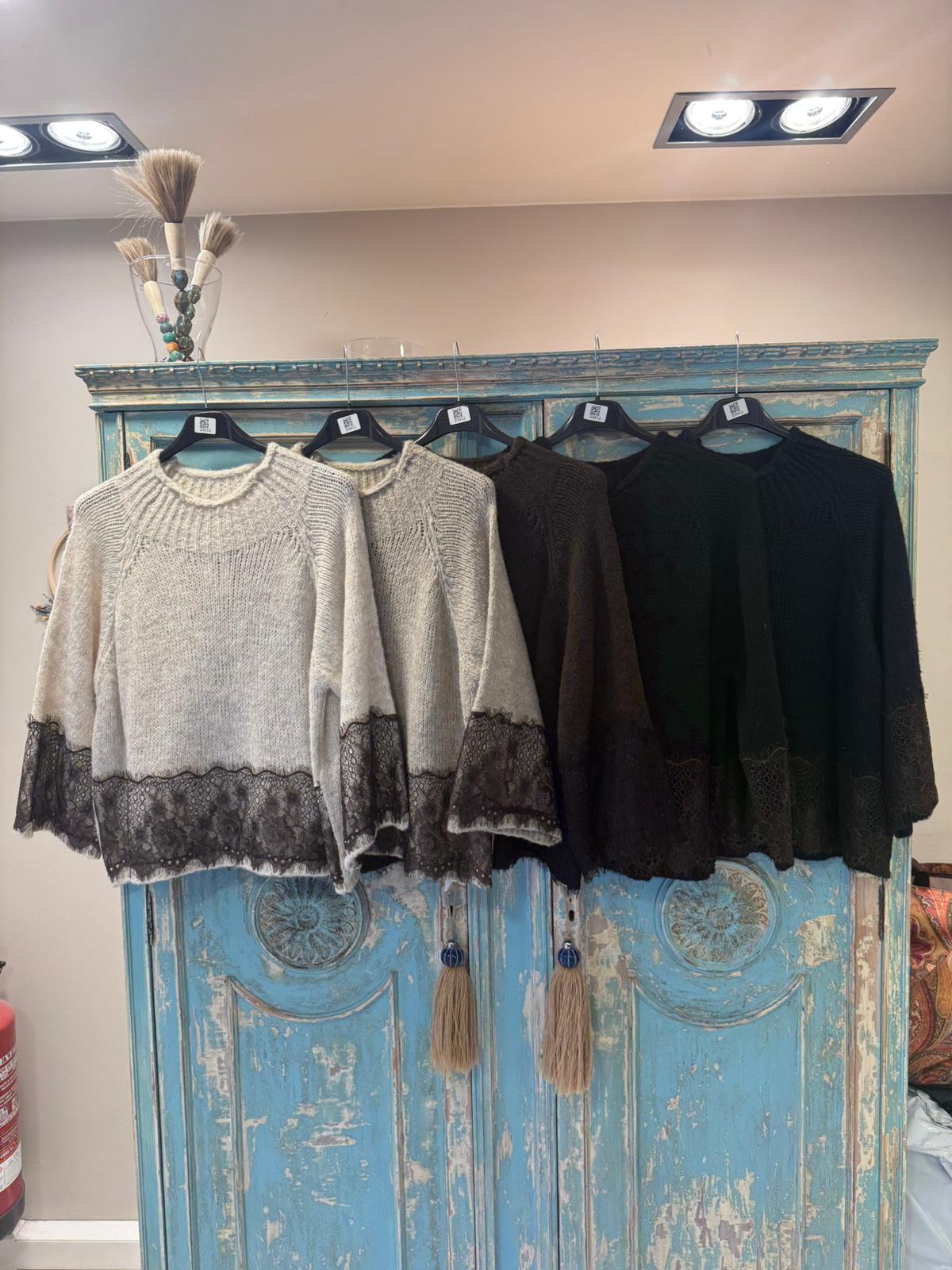 Jersey Oversize Mangas Acampanadas - Punto Texturizado | Dondola