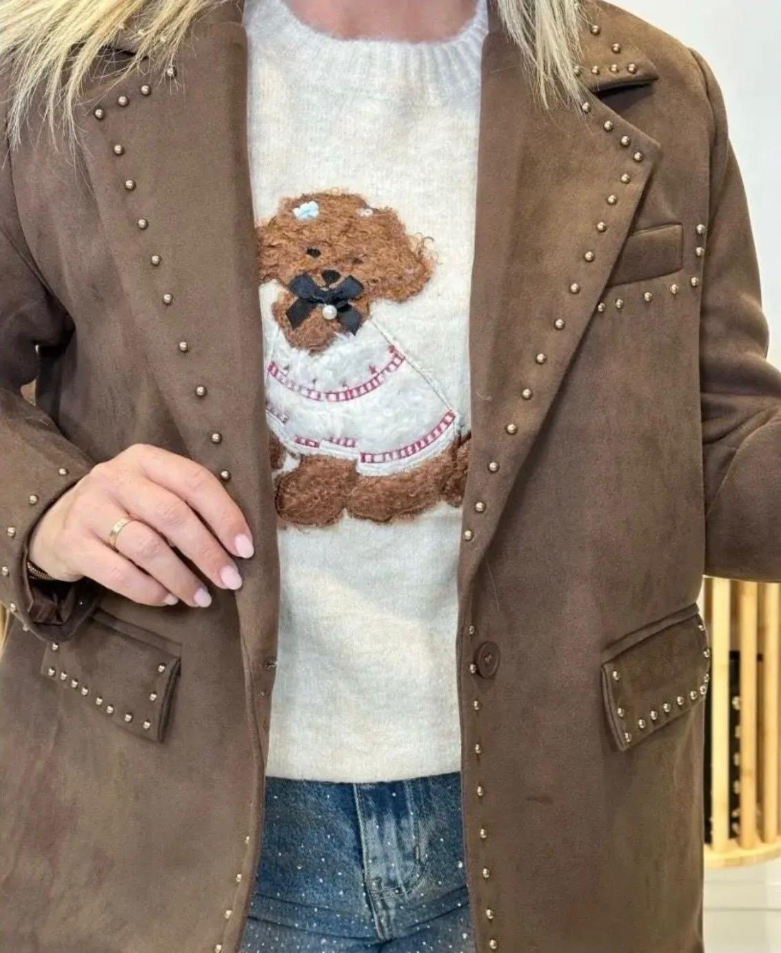 Blazer Arena con Tachuelas - Algodón y Lino | Dondola