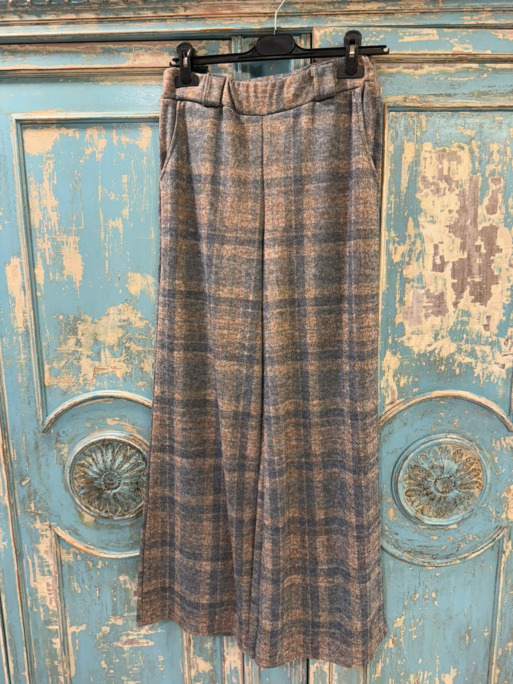 Pantalones de Cuadros Talla Única - 95% Poliéster 5% Elastano