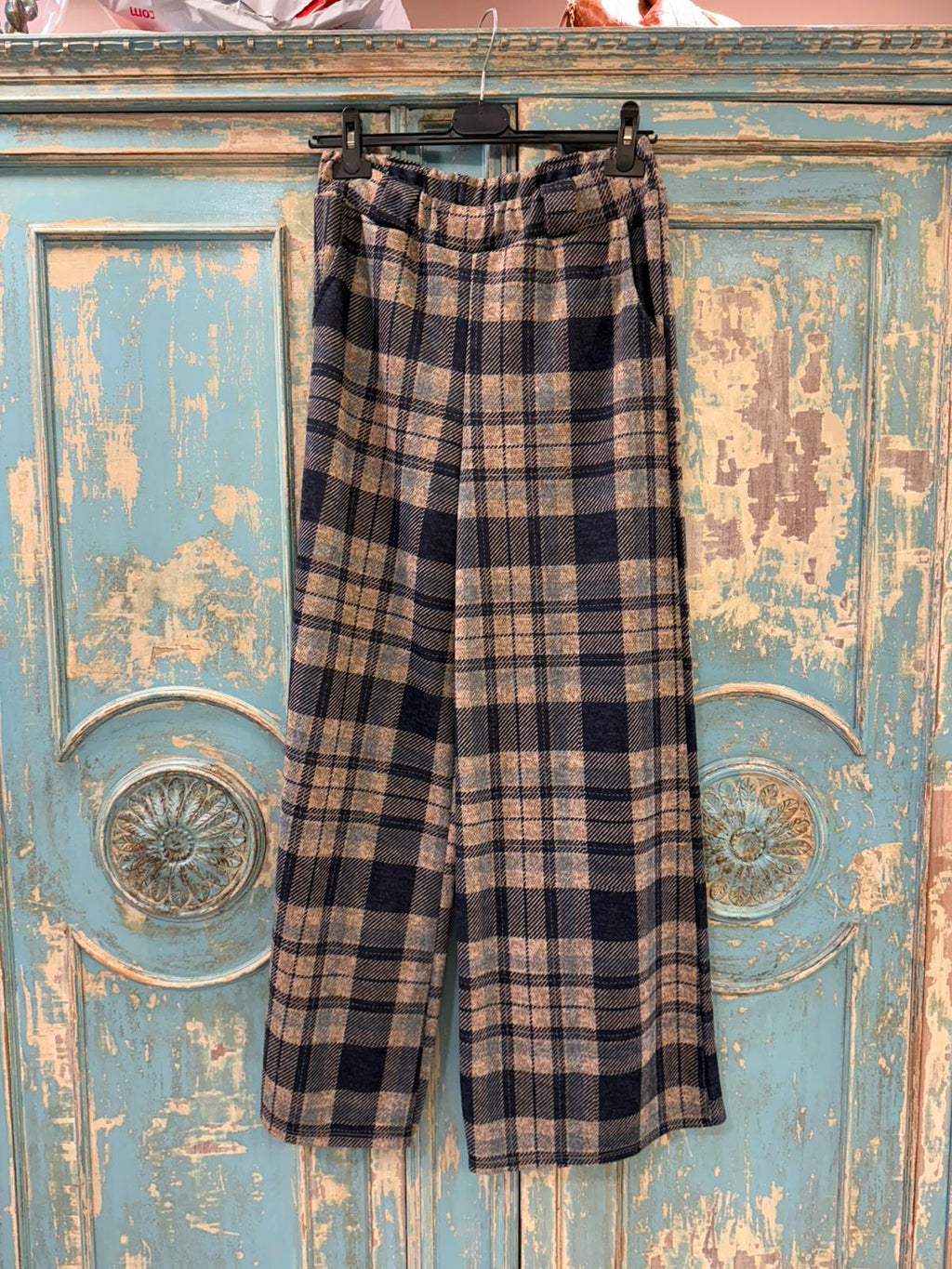 Pantalones de Cuadros Talla Única - 95% Poliéster 5% Elastano