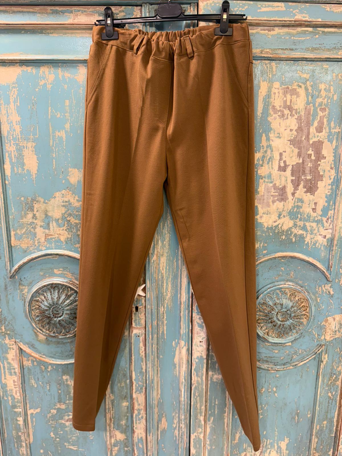 Pantalones de Vestir con Cintura Elástica - 65% Viscosa 30% Nylon