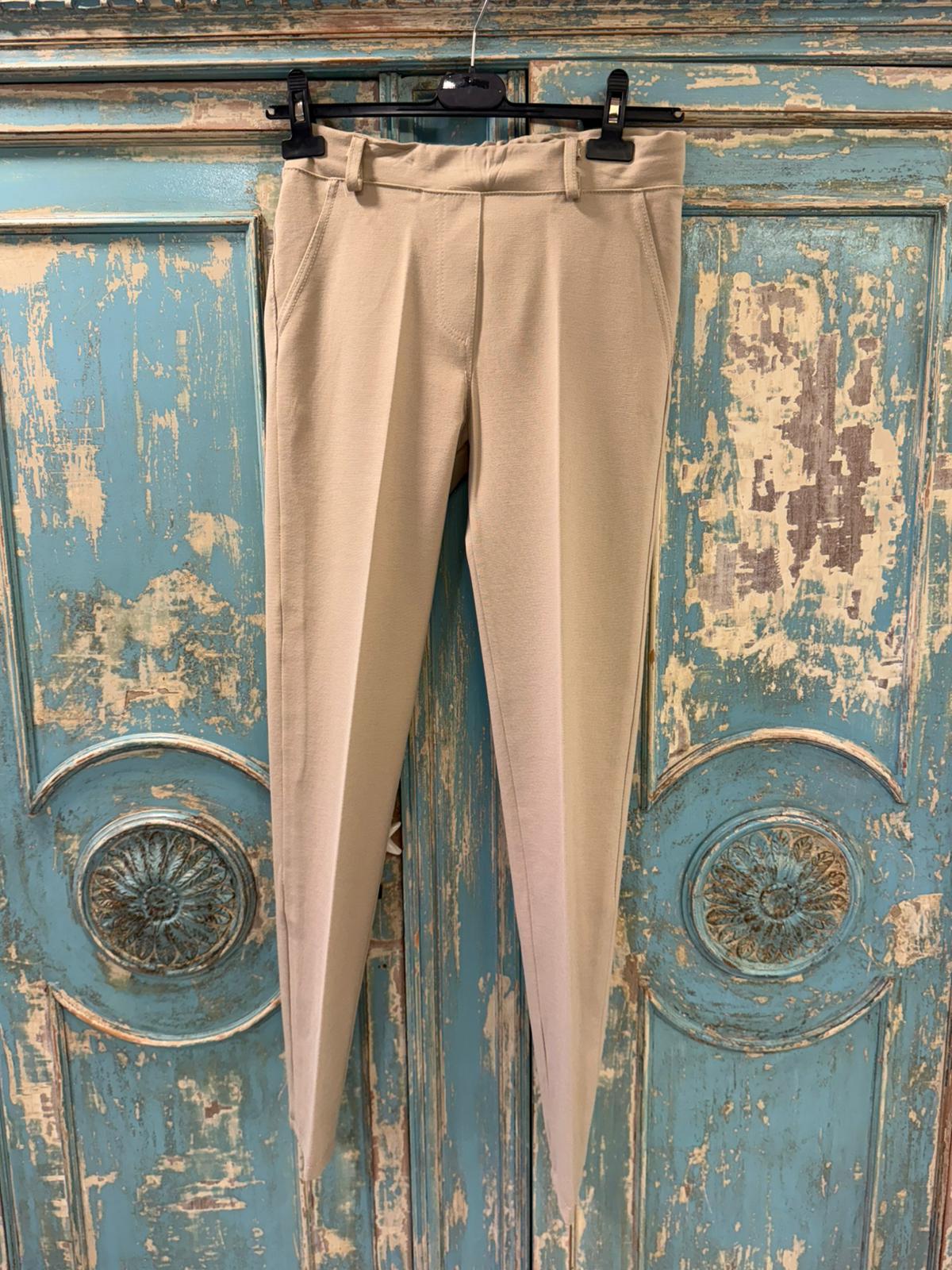 Pantalones de Vestir con Cintura Elástica - 65% Viscosa 30% Nylon