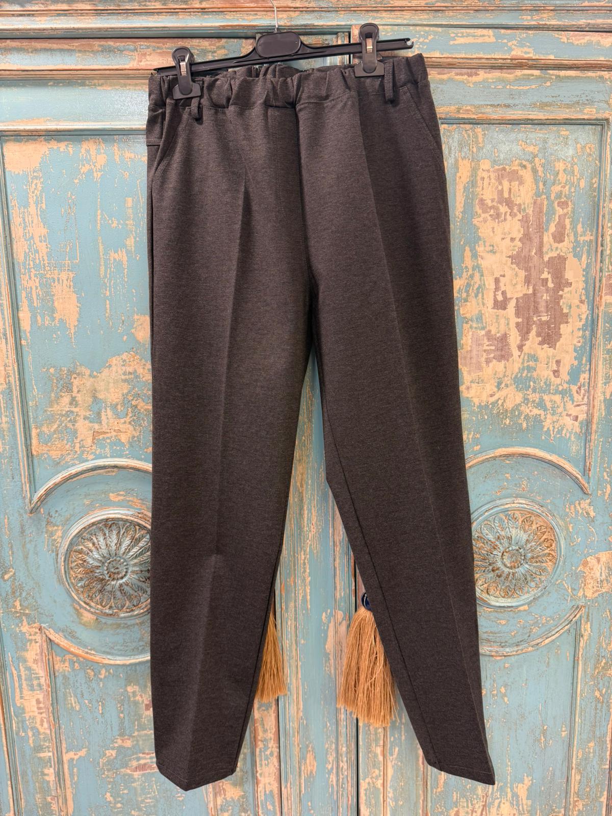 Pantalones de Vestir con Cintura Elástica - 65% Viscosa 30% Nylon