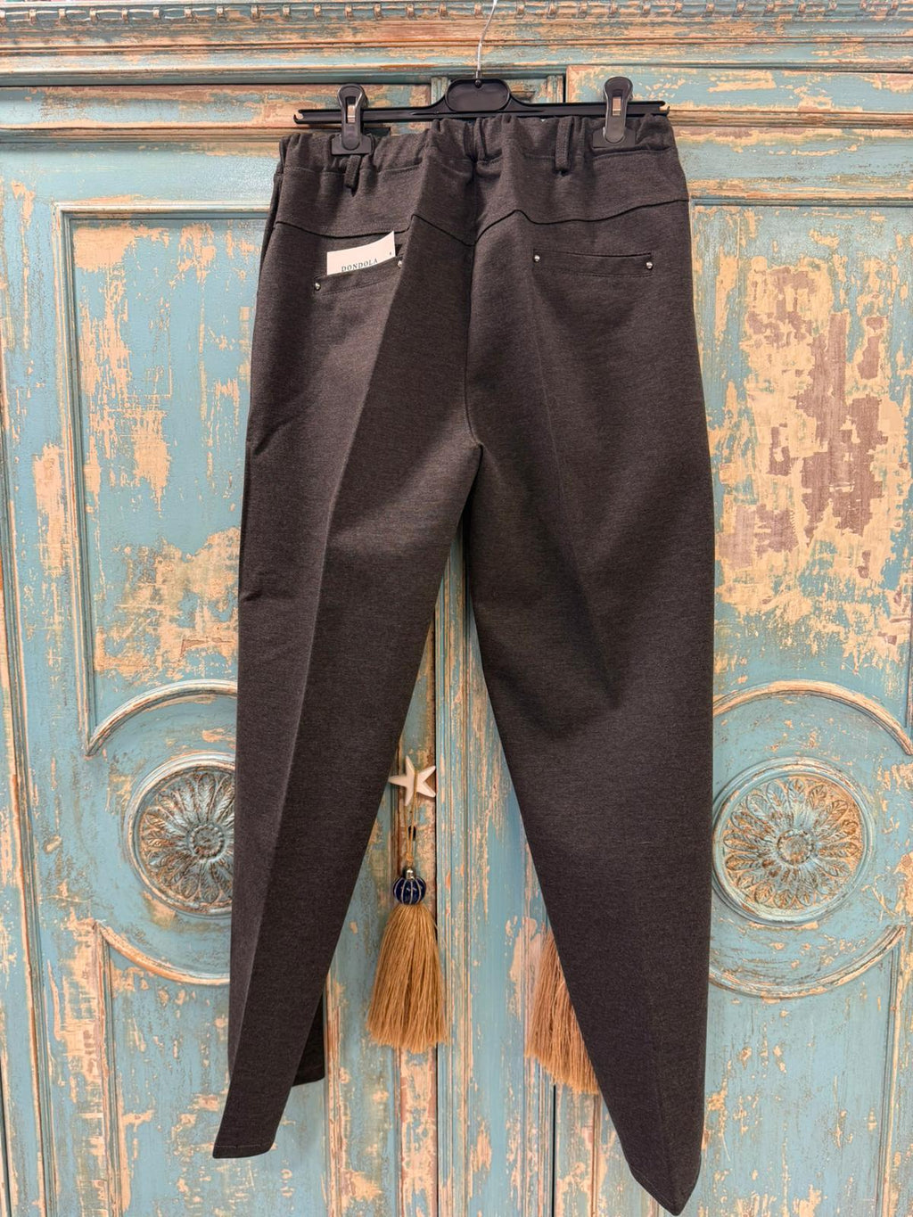 Pantalones de Vestir con Cintura Elástica - 65% Viscosa 30% Nylon