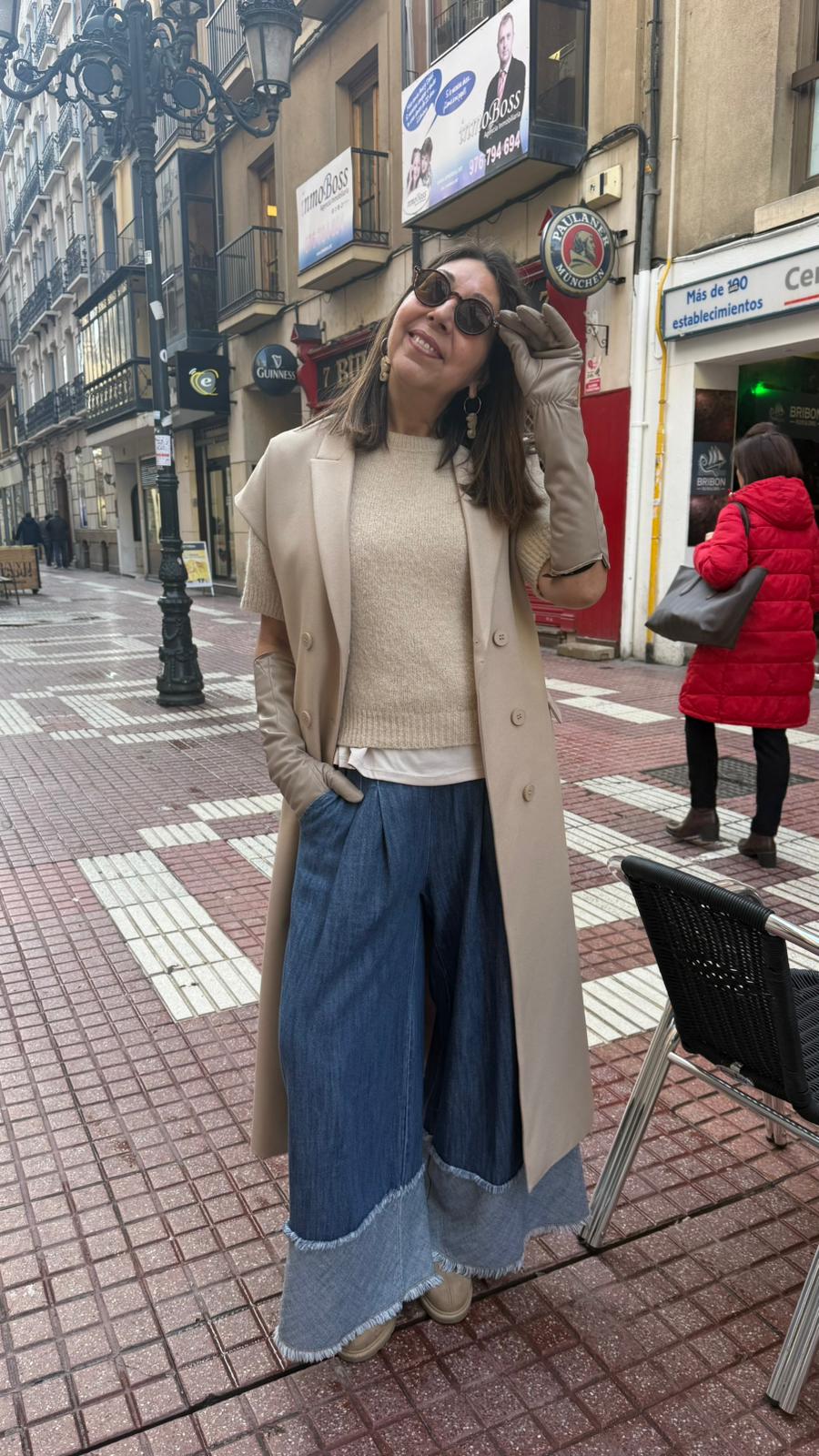 Abrigo Largo Beige Mujer - Algodón Premium | Dondola