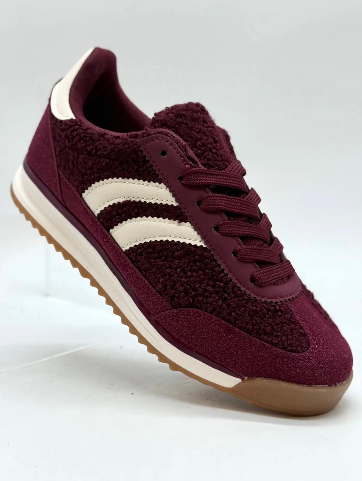 Deportivas Retro Textura Bouclé