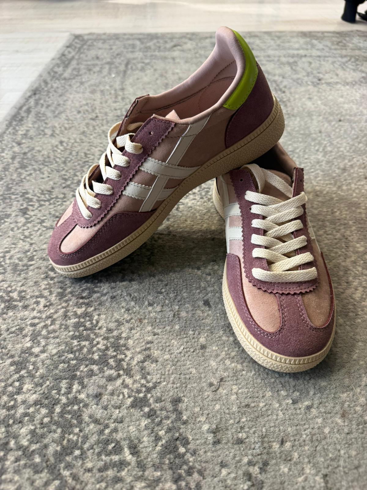 Zapatillas Deportivas Retro Rosa y Malva - Estilo Vintage Casual