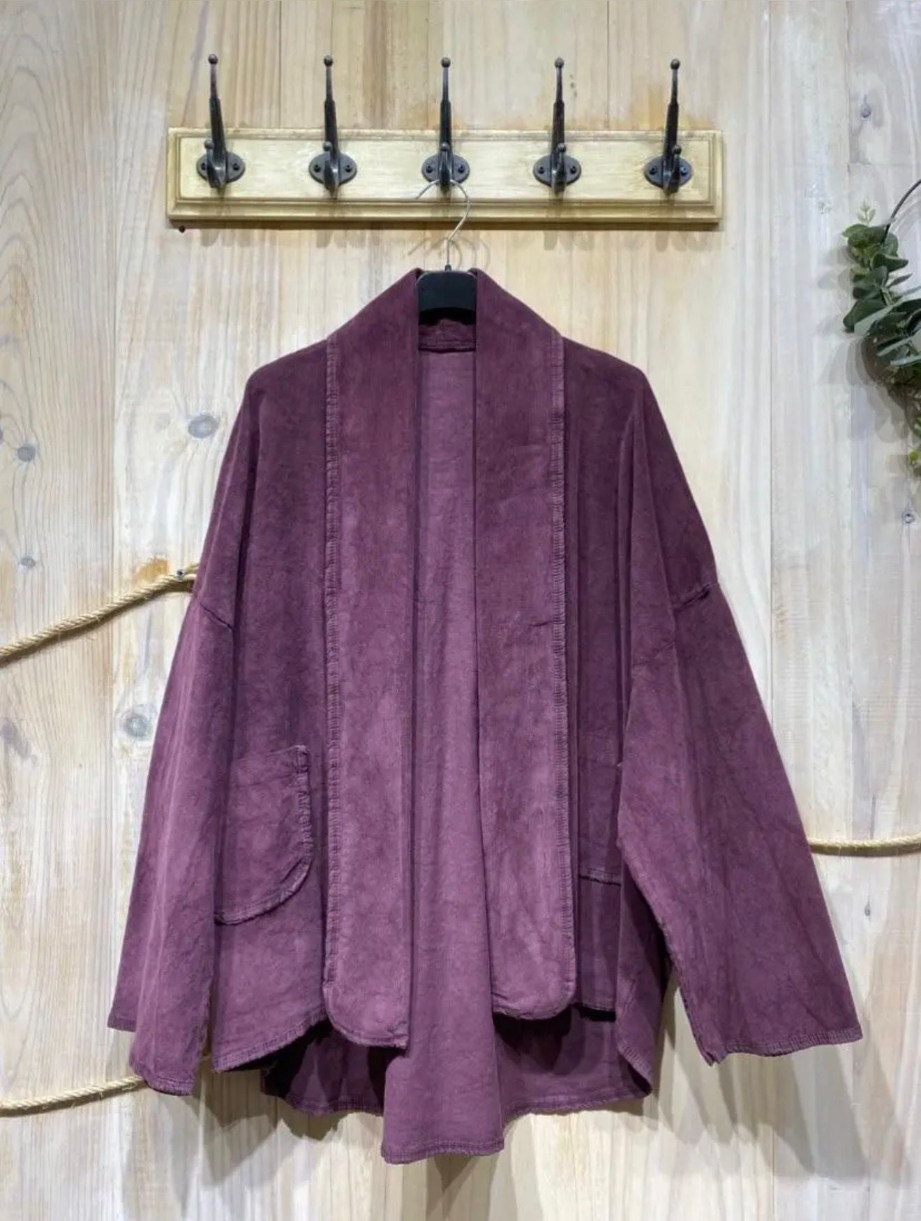 Chaqueta Kimono Oversize con Bolsillos