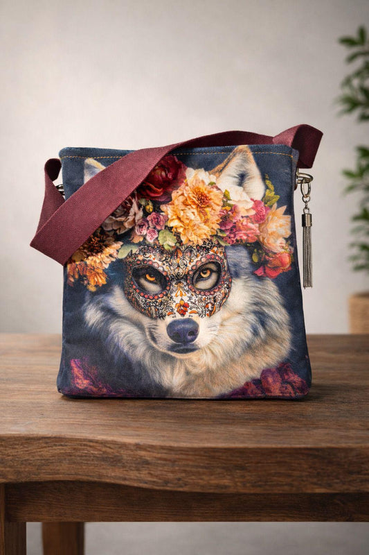 Bolso Bandolera Husky con Máscara Veneciana