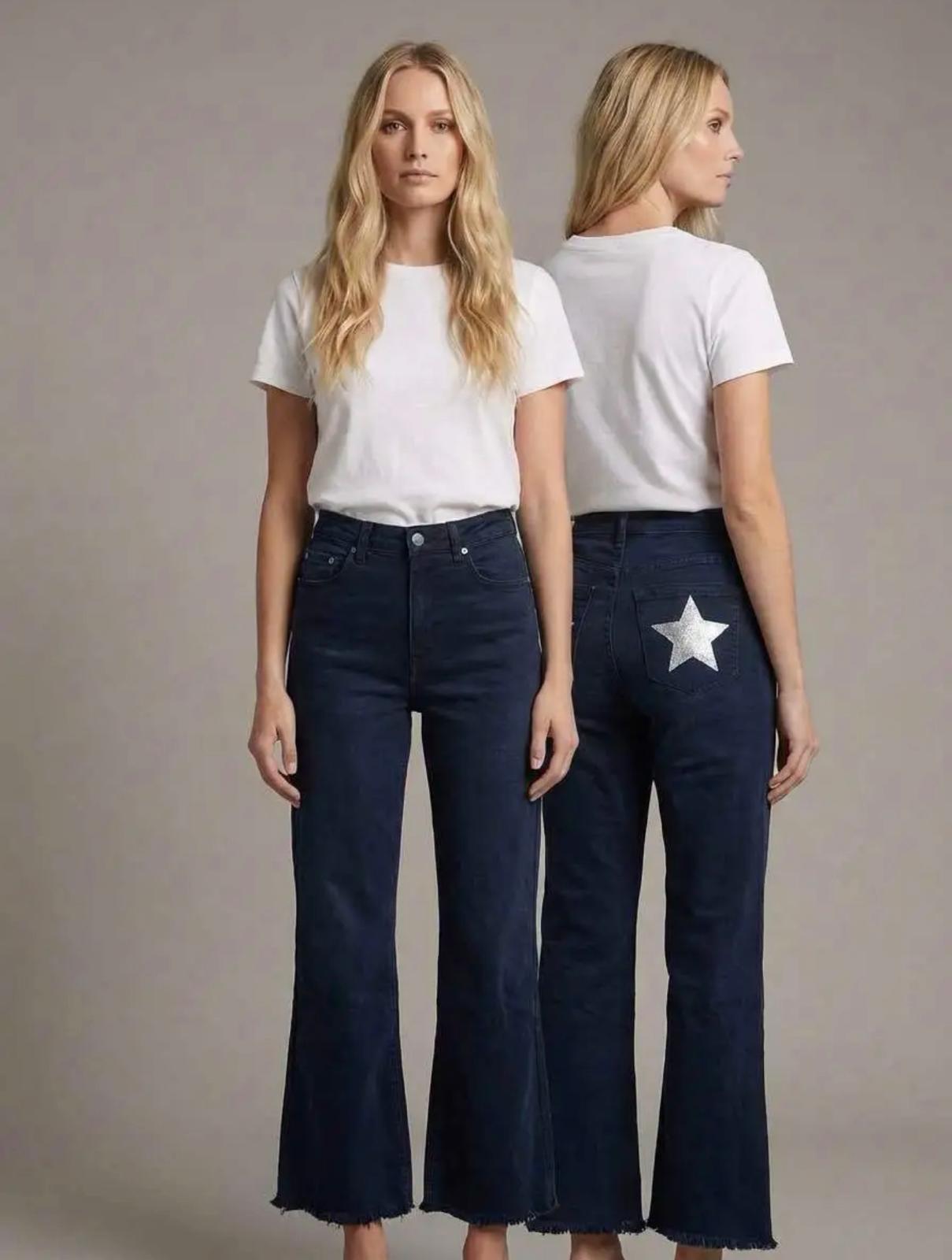 Pantalón Vaquero estrellas lurex