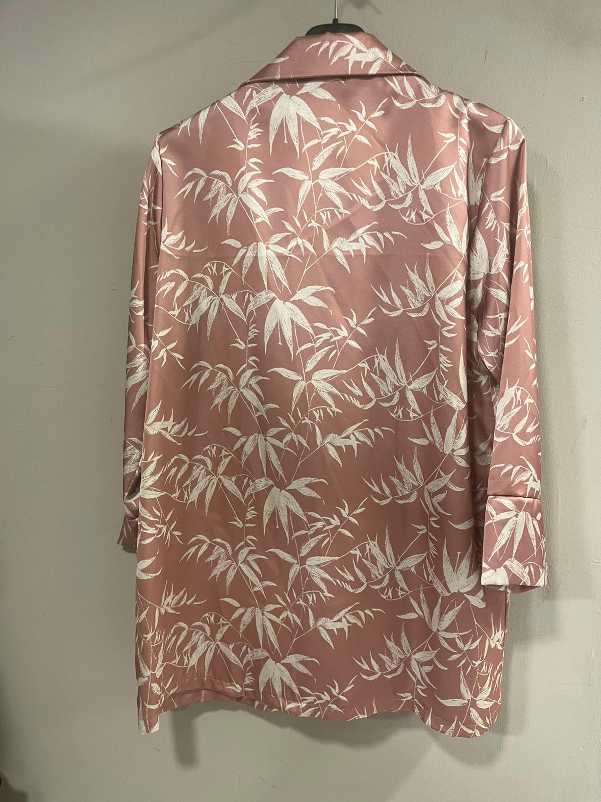 Conjunto Satinado Bambú Rosa Empolvado