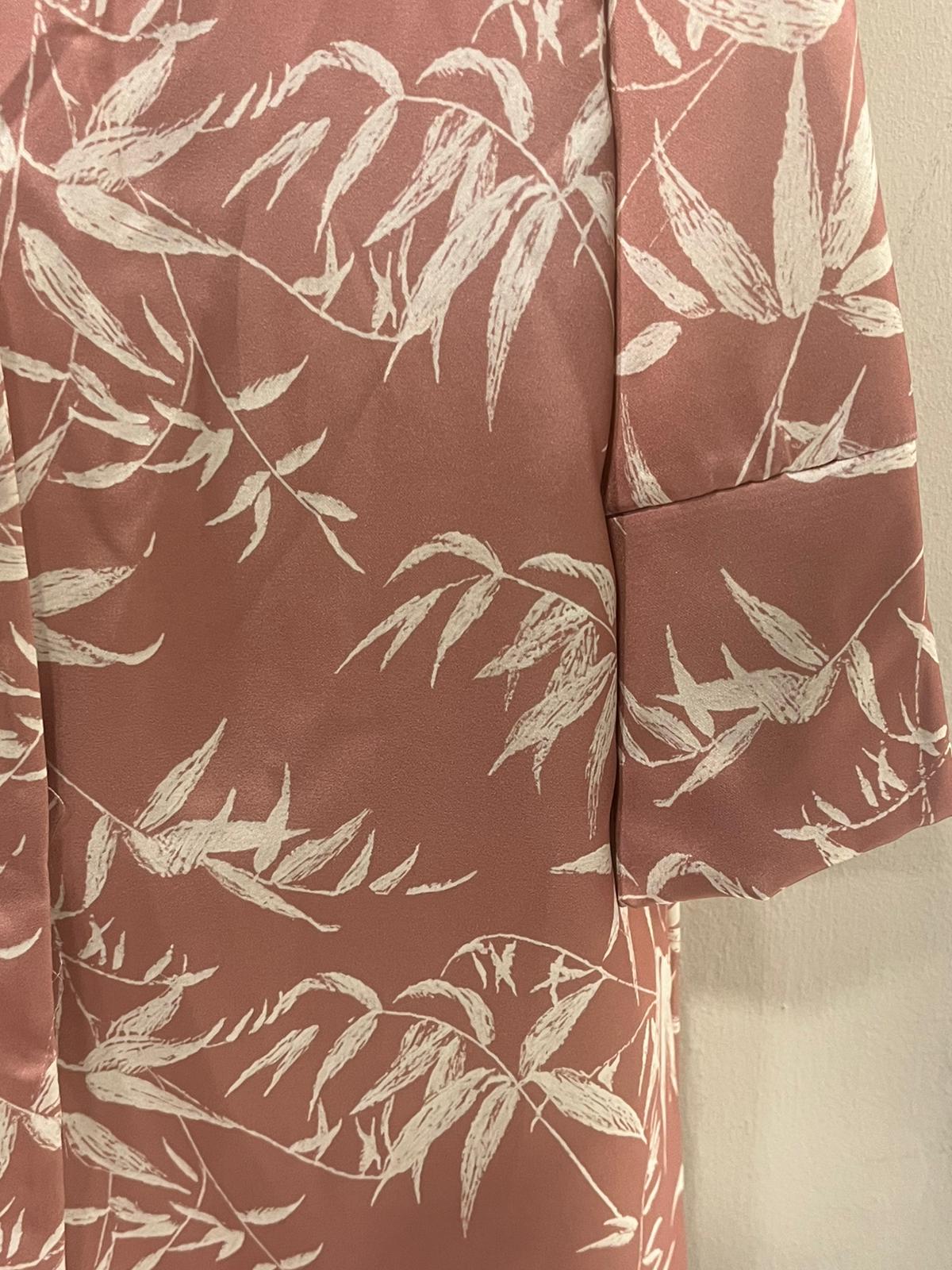 Conjunto Satinado Bambú Rosa Empolvado