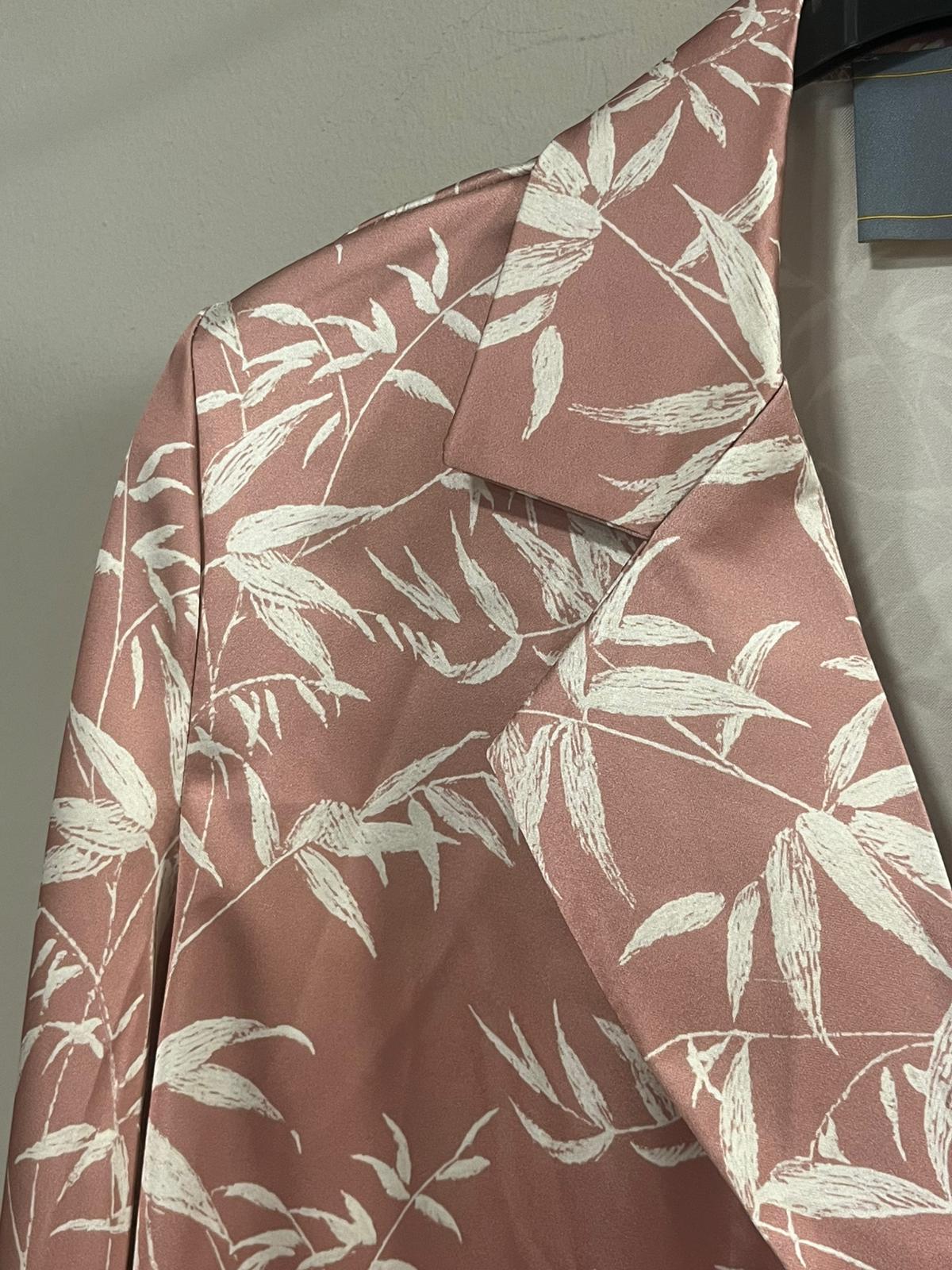 Conjunto Satinado Bambú Rosa Empolvado