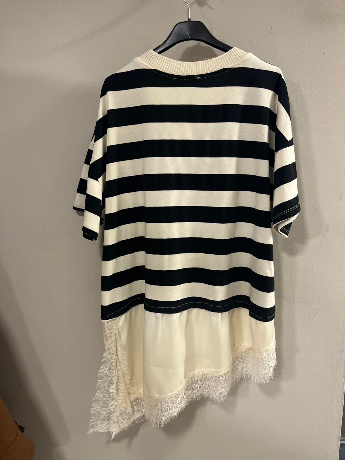 Camiseta Rayas Acabado Lencero